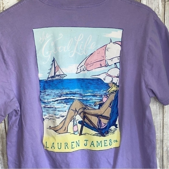 Lauren James Purple Tee - Picture 3 of 4
